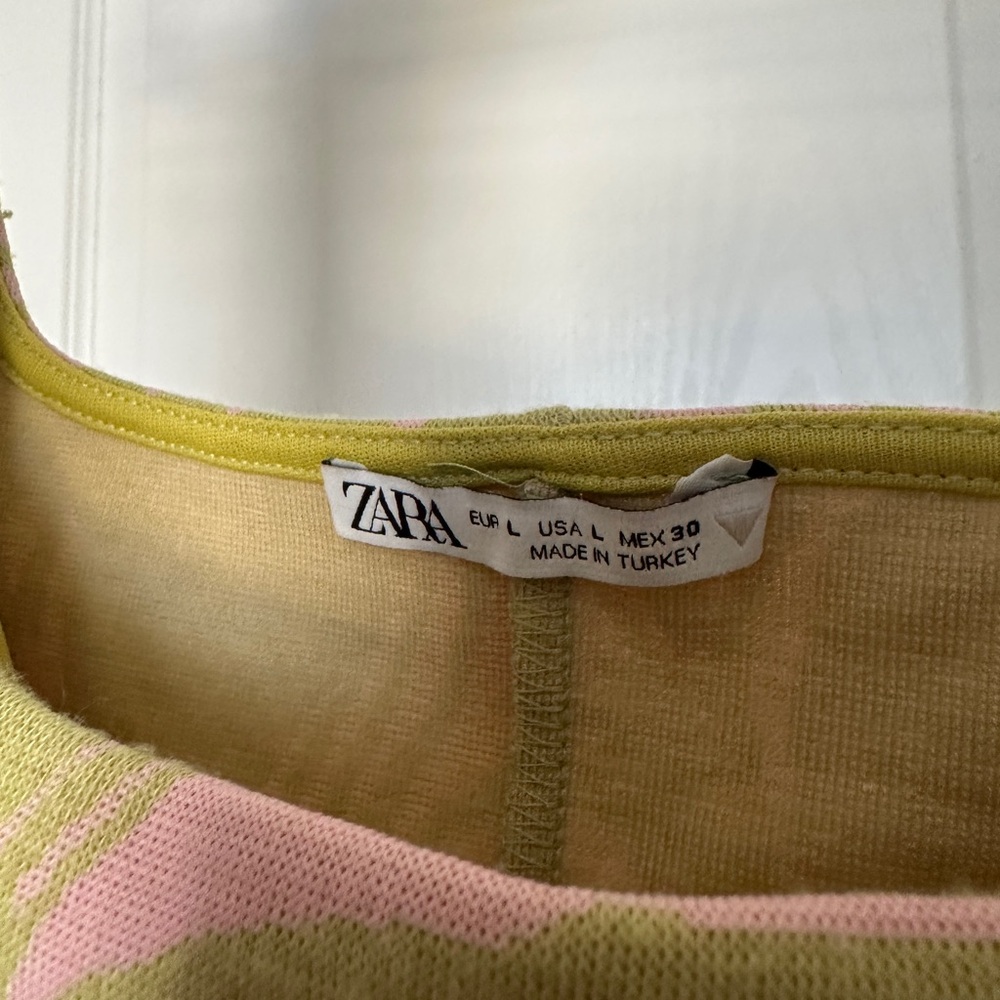 Zara Pink Bustier Tank Top with Square Neckline - Picture 3 of 4